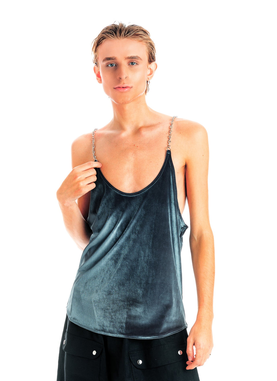 Velvet Chain Strap Tank