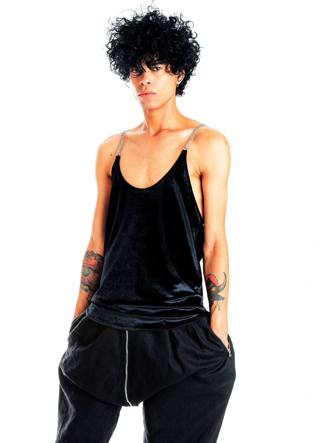 Velvet Chain Strap Tank